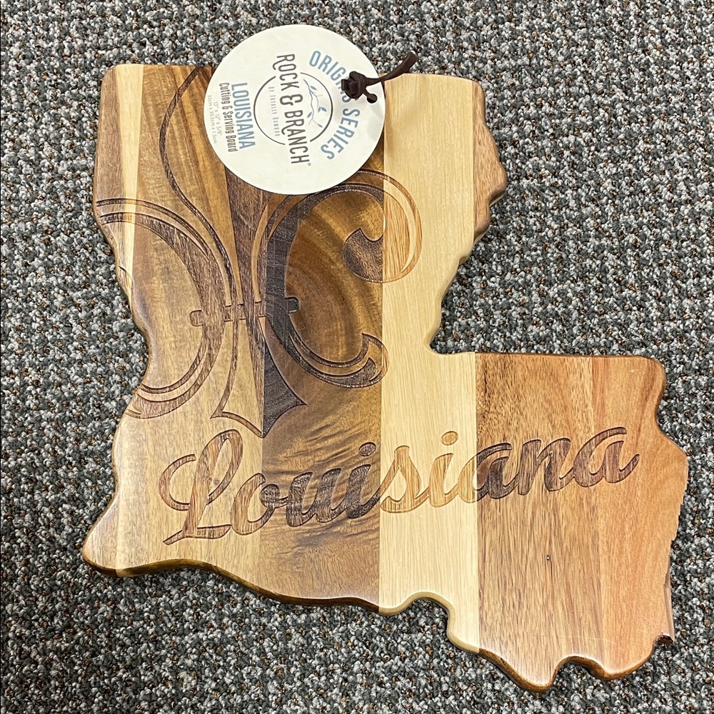 Totally Bamboo Rock & Branch Origins Series Louisiana State Cutting Board.
